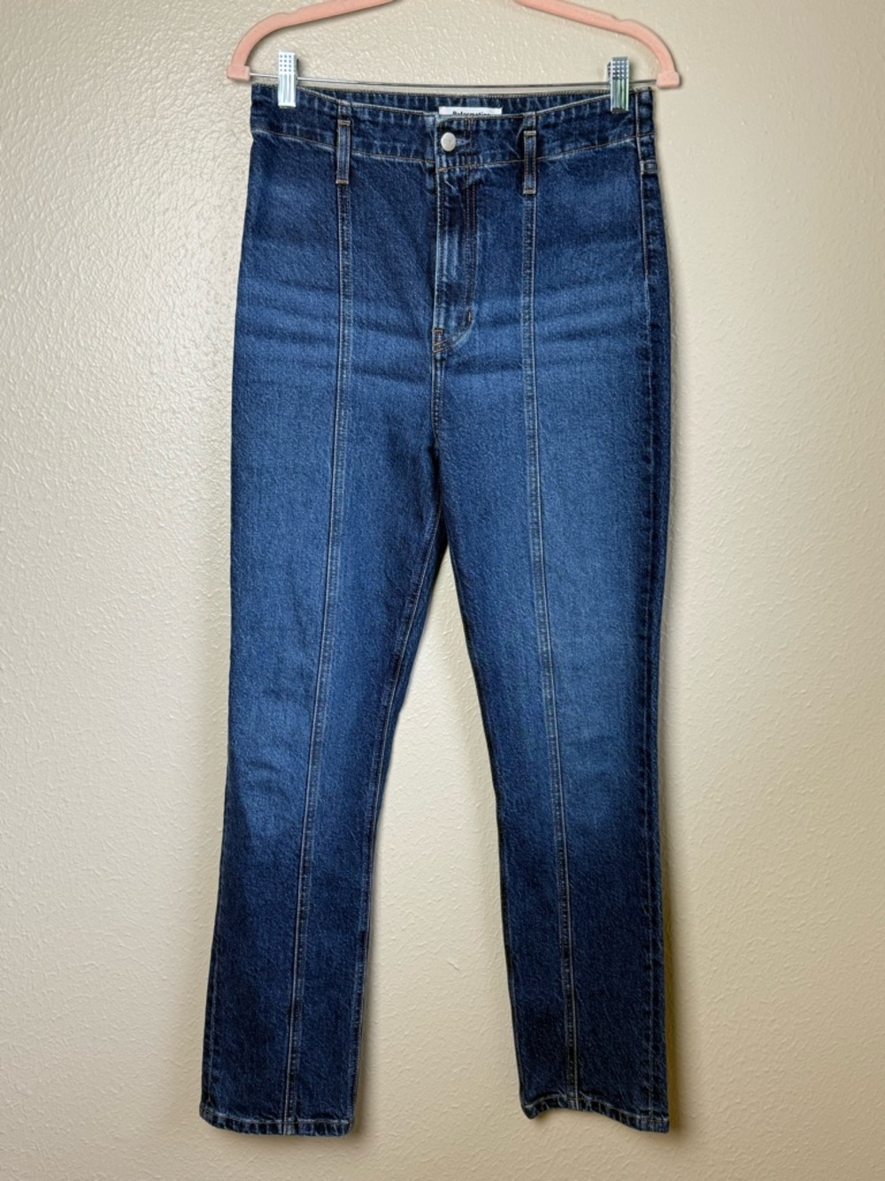 REFORMATION Jeans Amie Seamed High Rise Skinny Jean, 28 Straight - Picture 2 of 5